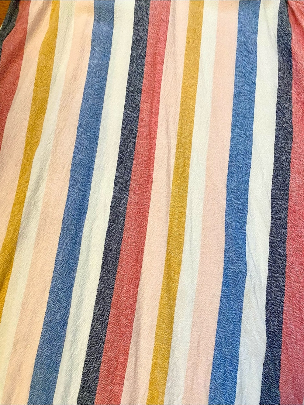 CLOTH & STONE ANTHROPOLOGIE striped linen blend halter dress - Picture 3 of 10